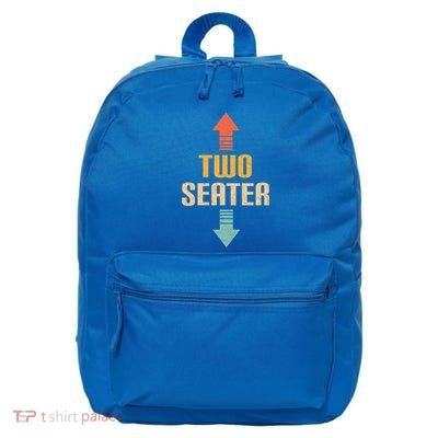 Two Seater 2 Seater Distressed Funny Gag Dad Joke Meme Gift 16 in Basic Backpack