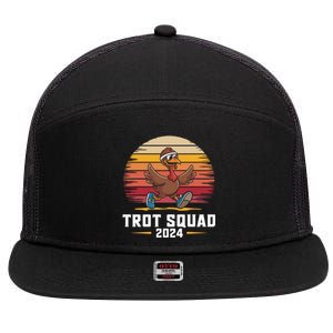 Trot Squad 2024 Turkey Run Thanksgiving Running Gift 7 Panel Mesh Trucker Snapback Hat