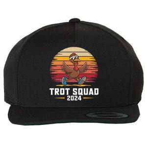 Trot Squad 2024 Turkey Run Thanksgiving Running Gift Wool Snapback Cap