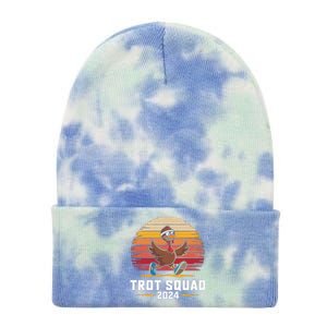 Trot Squad 2024 Turkey Run Thanksgiving Running Gift Tie Dye 12in Knit Beanie