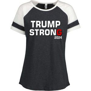 Trump Strong 2024 Enza Ladies Jersey Colorblock Tee