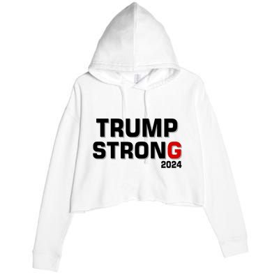 Trump Strong 2024 Crop Fleece Hoodie