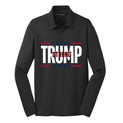 Trump Strong 2024 Silk Touch Performance Long Sleeve Polo