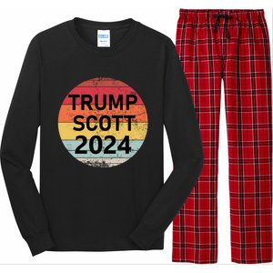 Trump Scott 2024 President Vote Usa Election Maga Gift Long Sleeve Pajama Set