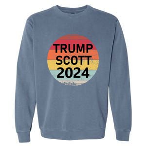 Trump Scott 2024 President Vote Usa Election Maga Gift Garment-Dyed Sweatshirt