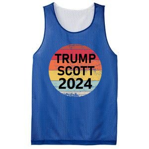 Trump Scott 2024 President Vote Usa Election Maga Gift Mesh Reversible Basketball Jersey Tank