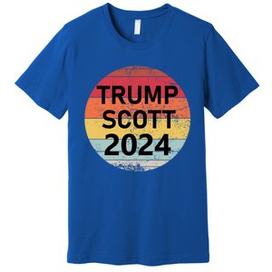 Trump Scott 2024 President Vote Usa Election Maga Gift Premium T-Shirt