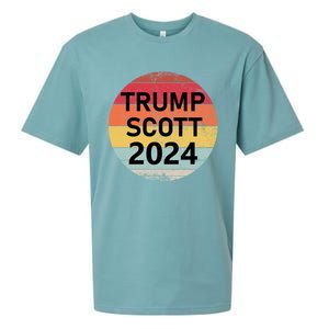 Trump Scott 2024 President Vote Usa Election Maga Gift Sueded Cloud Jersey T-Shirt