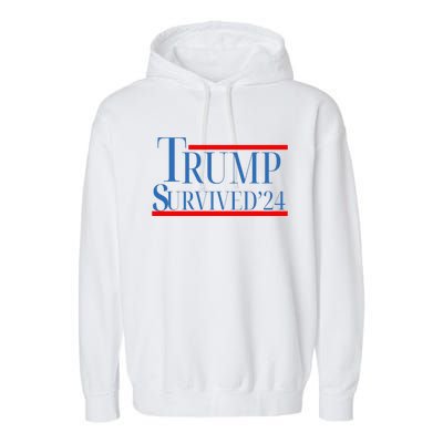 Trump Survived 24 Garment-Dyed Fleece Hoodie