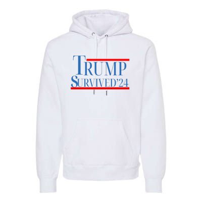 Trump Survived 24 Premium Hoodie