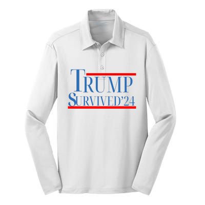 Trump Survived 24 Silk Touch Performance Long Sleeve Polo