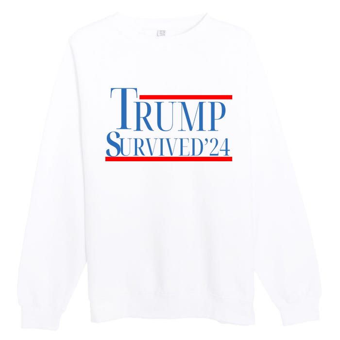 Trump Survived 24 Premium Crewneck Sweatshirt