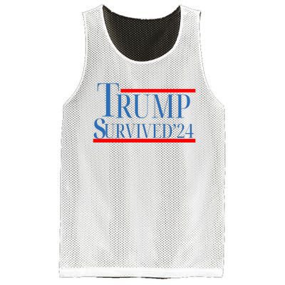 Trump Survived 24 Mesh Reversible Basketball Jersey Tank