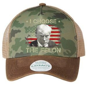 Trump Shirts 2024 I Choose The Felon Convicted Felon Legacy Tie Dye Trucker Hat