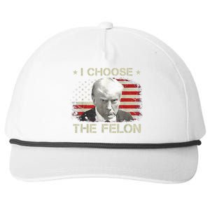 Trump Shirts 2024 I Choose The Felon Convicted Felon Snapback Five-Panel Rope Hat