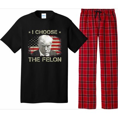 Trump Shirts 2024 I Choose The Felon Convicted Felon Pajama Set