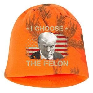 Trump Shirts 2024 I Choose The Felon Convicted Felon Kati - Camo Knit Beanie