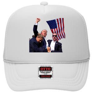 Trump Shooting 2024 High Crown Mesh Back Trucker Hat