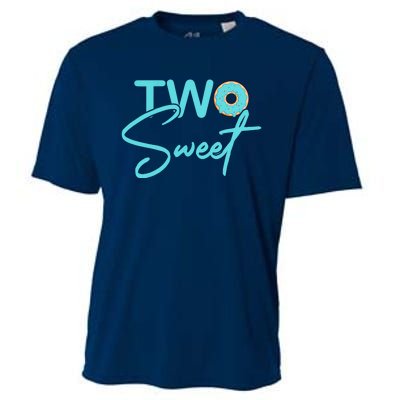 TWO SWEET 2 YEAR OLD 2nd Birthday Gift Donut Cooling Performance Crew T-Shirt