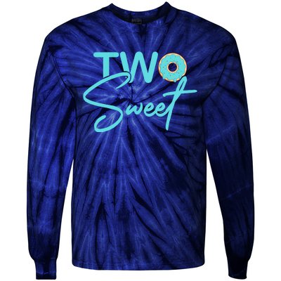 TWO SWEET 2 YEAR OLD 2nd Birthday Gift Donut Tie-Dye Long Sleeve Shirt