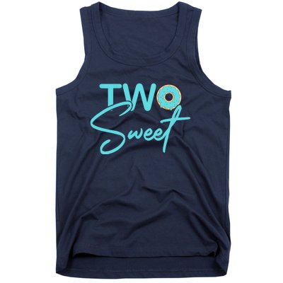 TWO SWEET 2 YEAR OLD 2nd Birthday Gift Donut Tank Top