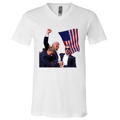 Trump Shooting 2024 V-Neck T-Shirt