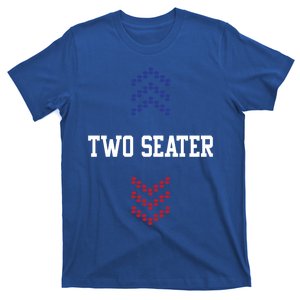 Two Seater 4th Of July Usa Flag Dad Joke Gift T-Shirt