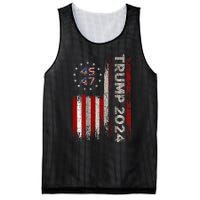 Two Side 45 47 Trump 2024 American Flag (On Back) Mesh Reversible Basketball Jersey Tank