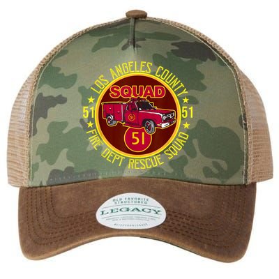 Truck Side 51 Emergency Squad Logo Essential Legacy Tie Dye Trucker Hat
