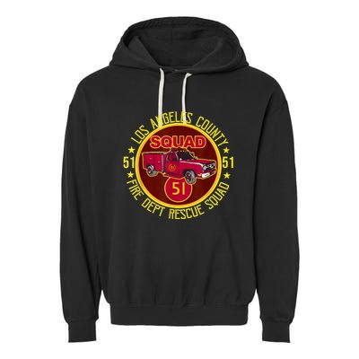 Truck Side 51 Emergency Squad Logo Essential Garment-Dyed Fleece Hoodie