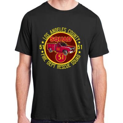 Truck Side 51 Emergency Squad Logo Essential Adult ChromaSoft Performance T-Shirt