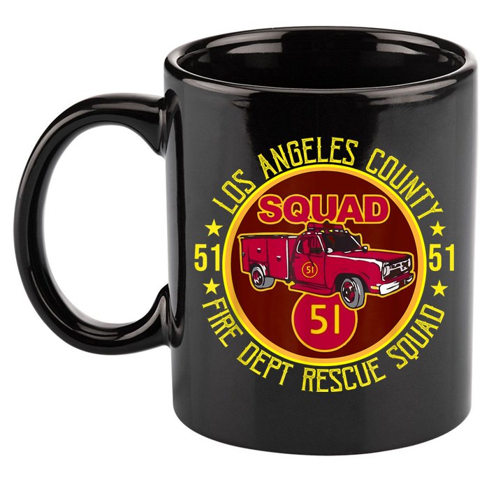 Truck Side 51 Emergency Squad Logo Essential 11oz C Handle Ceramic Mug