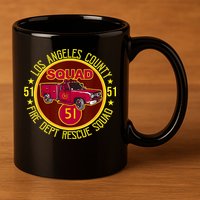 Truck Side 51 Emergency Squad Logo Essential 11oz C Handle Ceramic Mug