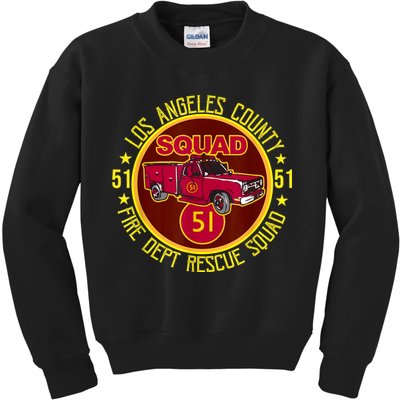 Truck Side 51 Emergency Squad Logo Essential Kids Sweatshirt