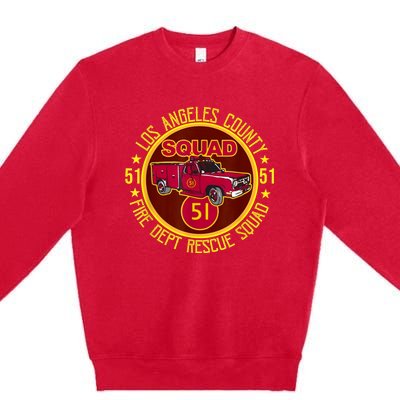 Truck Side 51 Emergency Squad Logo Essential Premium Crewneck Sweatshirt