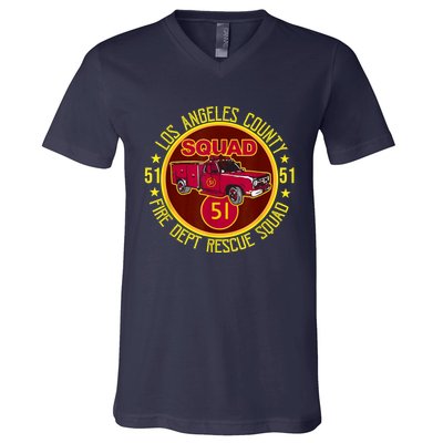 Truck Side 51 Emergency Squad Logo Essential V-Neck T-Shirt