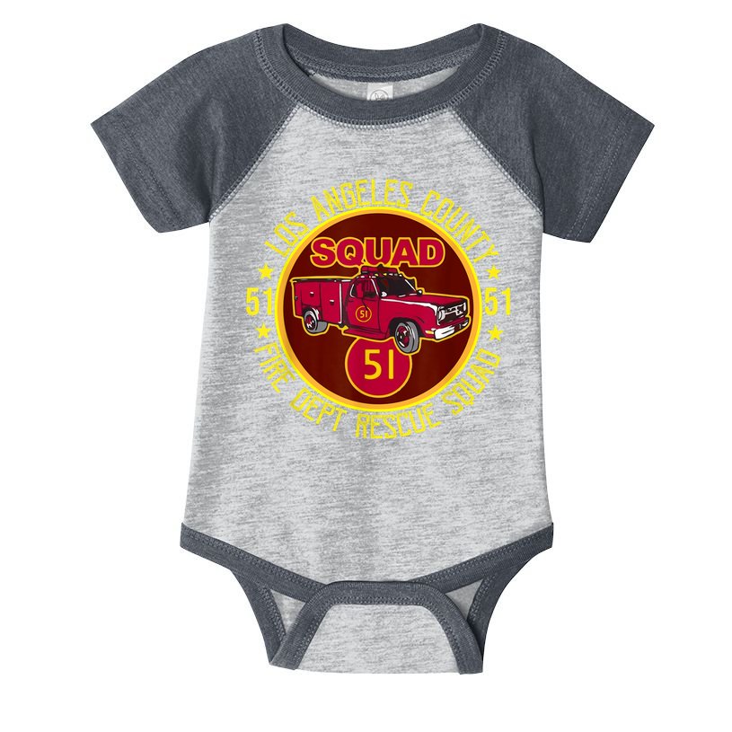 Truck Side 51 Emergency Squad Logo Essential Infant Baby Jersey Bodysuit