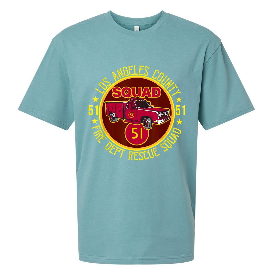 Truck Side 51 Emergency Squad Logo Essential Sueded Cloud Jersey T-Shirt
