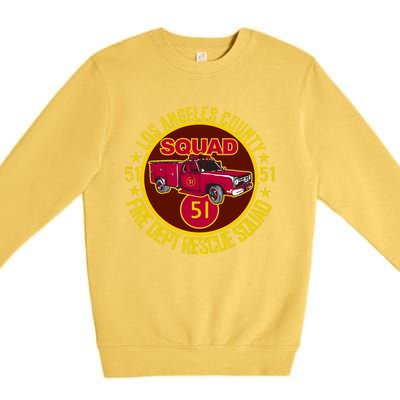 Truck Side 51 Emergency Squad Logo Essential Premium Crewneck Sweatshirt