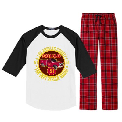 Truck Side 51 Emergency Squad Logo Essential Raglan Sleeve Pajama Set