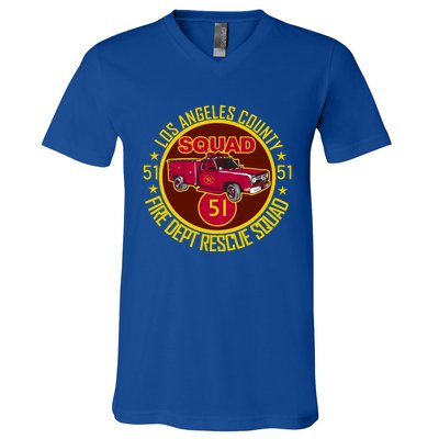 Truck Side 51 Emergency Squad Logo Essential V-Neck T-Shirt