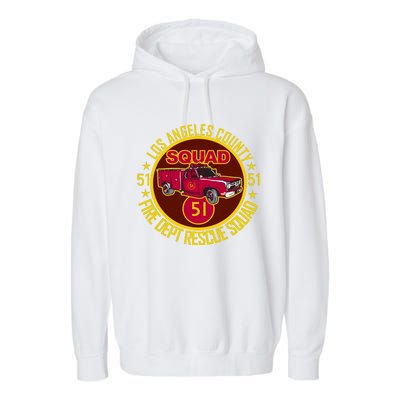 Truck Side 51 Emergency Squad Logo Essential Garment-Dyed Fleece Hoodie