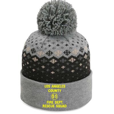 Truck Side 51 Emergency Squad Logo Essential The Baniff Cuffed Pom Beanie