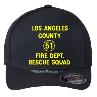 Truck Side 51 Emergency Squad Logo Essential Flexfit Unipanel Trucker Cap