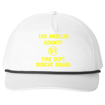 Truck Side 51 Emergency Squad Logo Essential Snapback Five-Panel Rope Hat