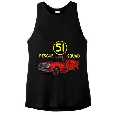 Truck Side 51 Emergency Squad Logo Essential Ladies PosiCharge Tri-Blend Wicking Tank