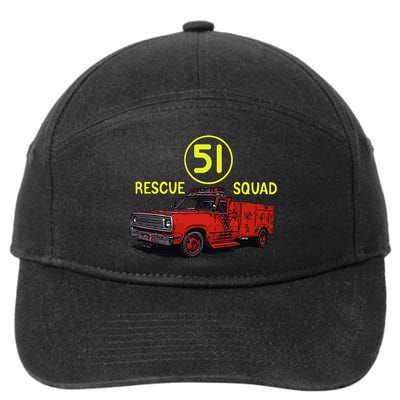 Truck Side 51 Emergency Squad Logo Essential 7-Panel Snapback Hat