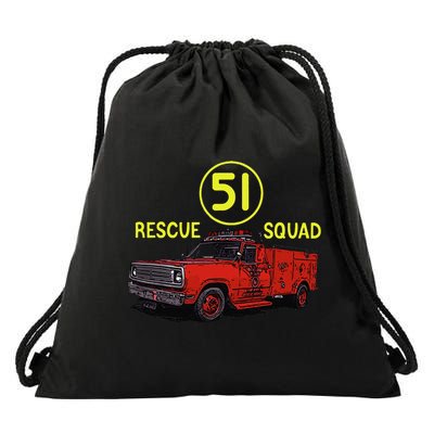 Truck Side 51 Emergency Squad Logo Essential Drawstring Bag