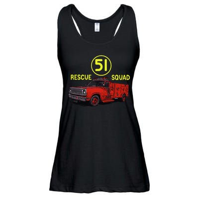Truck Side 51 Emergency Squad Logo Essential Ladies Essential Flowy Tank