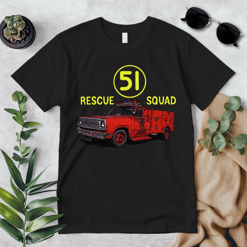 Truck Side 51 Emergency Squad Logo Essential Premium T-Shirt